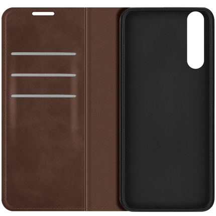 Sony Xperia 10 V Magnetic Wallet Case - Brown - Casebump