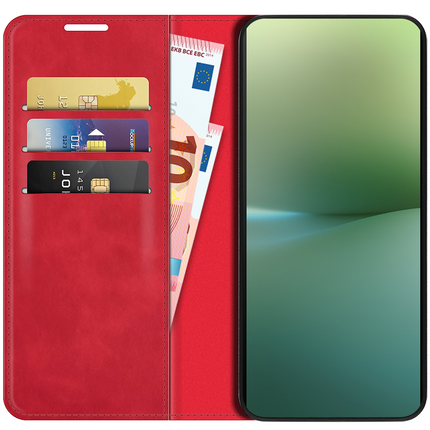 Sony Xperia 10 V Magnetic Wallet Case - Red - Casebump