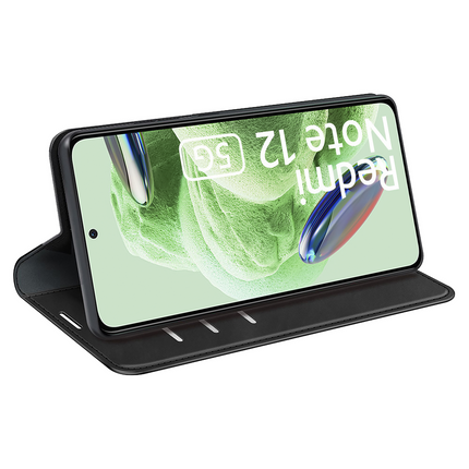 Xiaomi Redmi Note 12 5G Magnetic Wallet Case - Black - Casebump